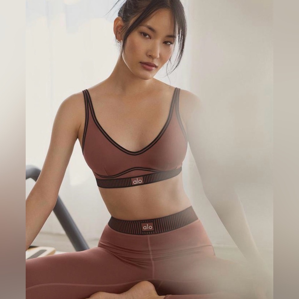 ALO Airlift Lineup Bra (Chestnut)